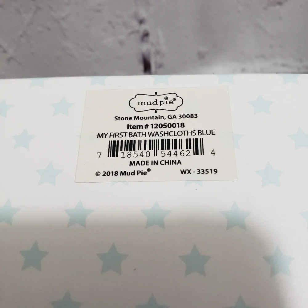 Mudpie Baby My First Bathtime Set New Washcloths Rubber Duckie Baby Shower Gift